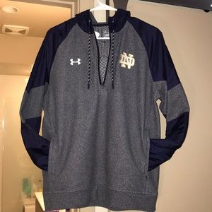 Notre Dame hooded quarter zip